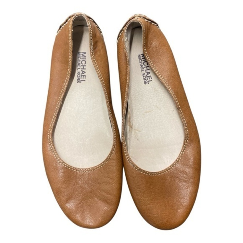 Michael Kors Brown Leather Ballet Flats
